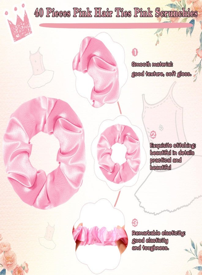 Yinkin 40 Set Ballerina Party Favor for Guest Soft Elastic Hair Tie Hair Scrunchies Ballet Tutu Funny Card Organza Bag Dance Recital Gift for Girls Christmas Ballerina Birthday Party Decoration - Image 4